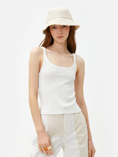 Plain Cotton Undershirt - Wide Neck